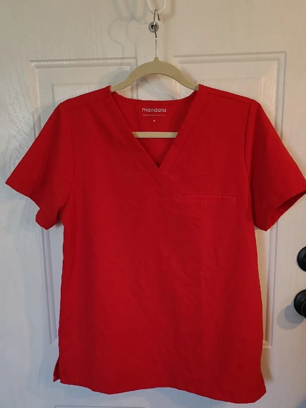 Women’s V-Neck Pajama Set in Deep Red